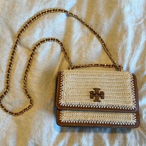 New Tory Burch leather woven Eleanor bag